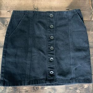 Black jean skirt
